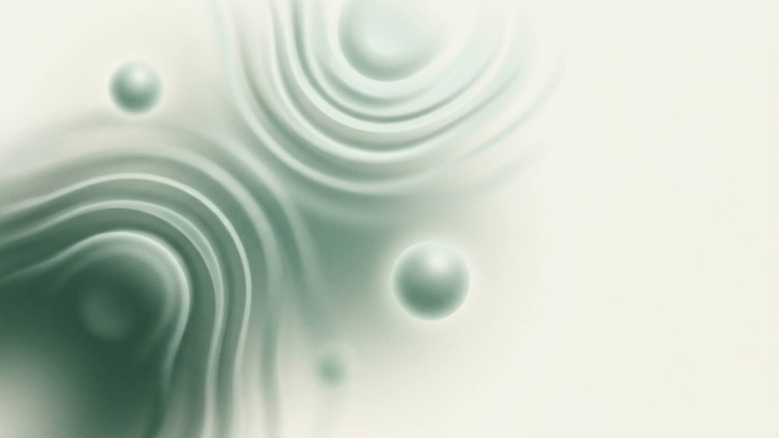 Abstract sage-green sound waves representing a calmly answered phone call
